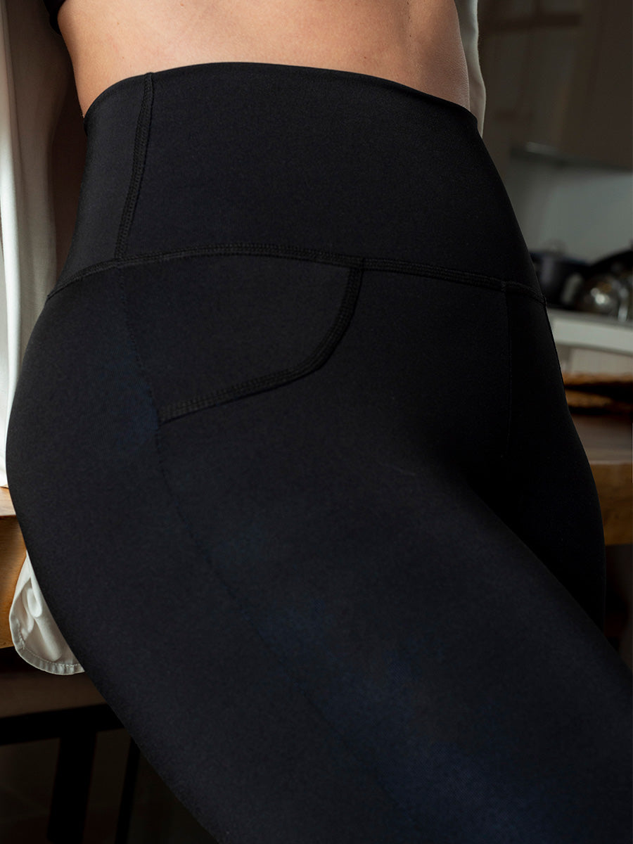 Leggins casual con cierre en rodilla para dama