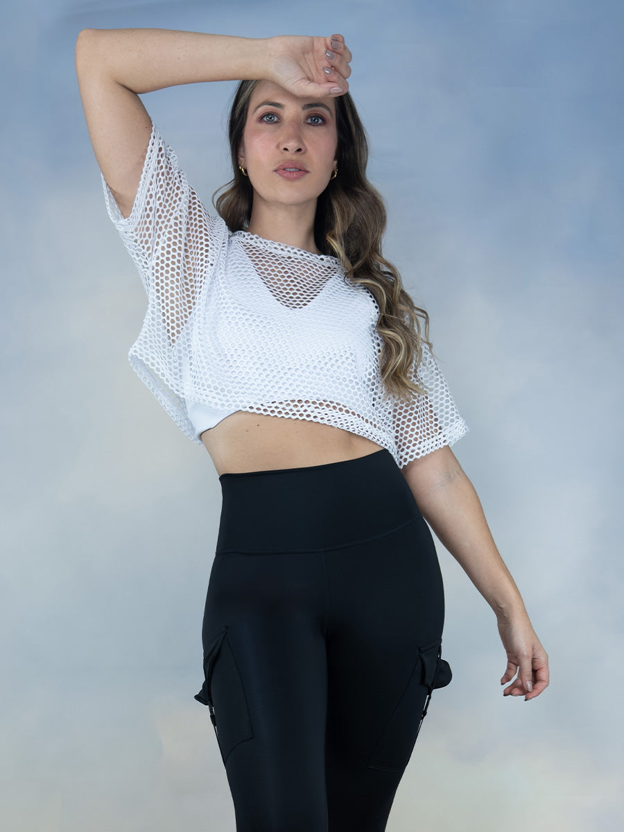Blusa en malla deportiva para dama