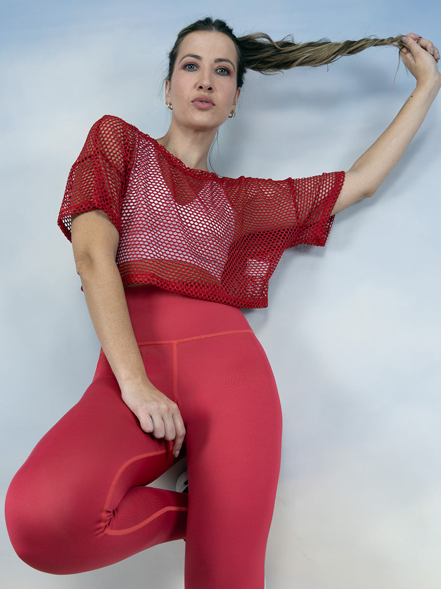 Blusa en malla deportiva para dama